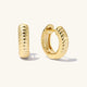 Essentials Stacked Texture Huggies in Gold Plated Sterling Silver