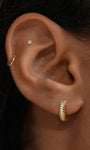Kosiner Jewelry KOSINER Essentials 925 Sterling Silver Stacked Textured Hoop