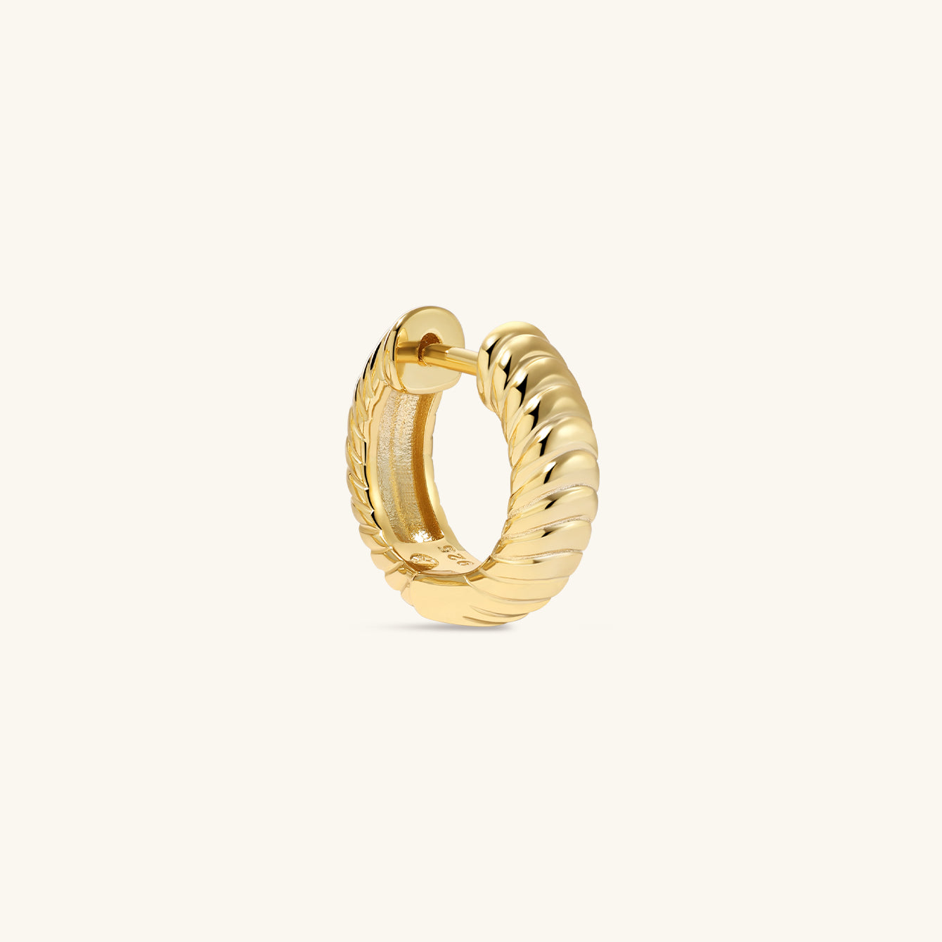 Kosiner Jewelry KOSINER Essentials 925 Sterling Silver Stacked Textured Hoop