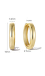 Kosiner Jewelry KOSINER Essentials 925 Sterling Silver Classic Thick Hoop
