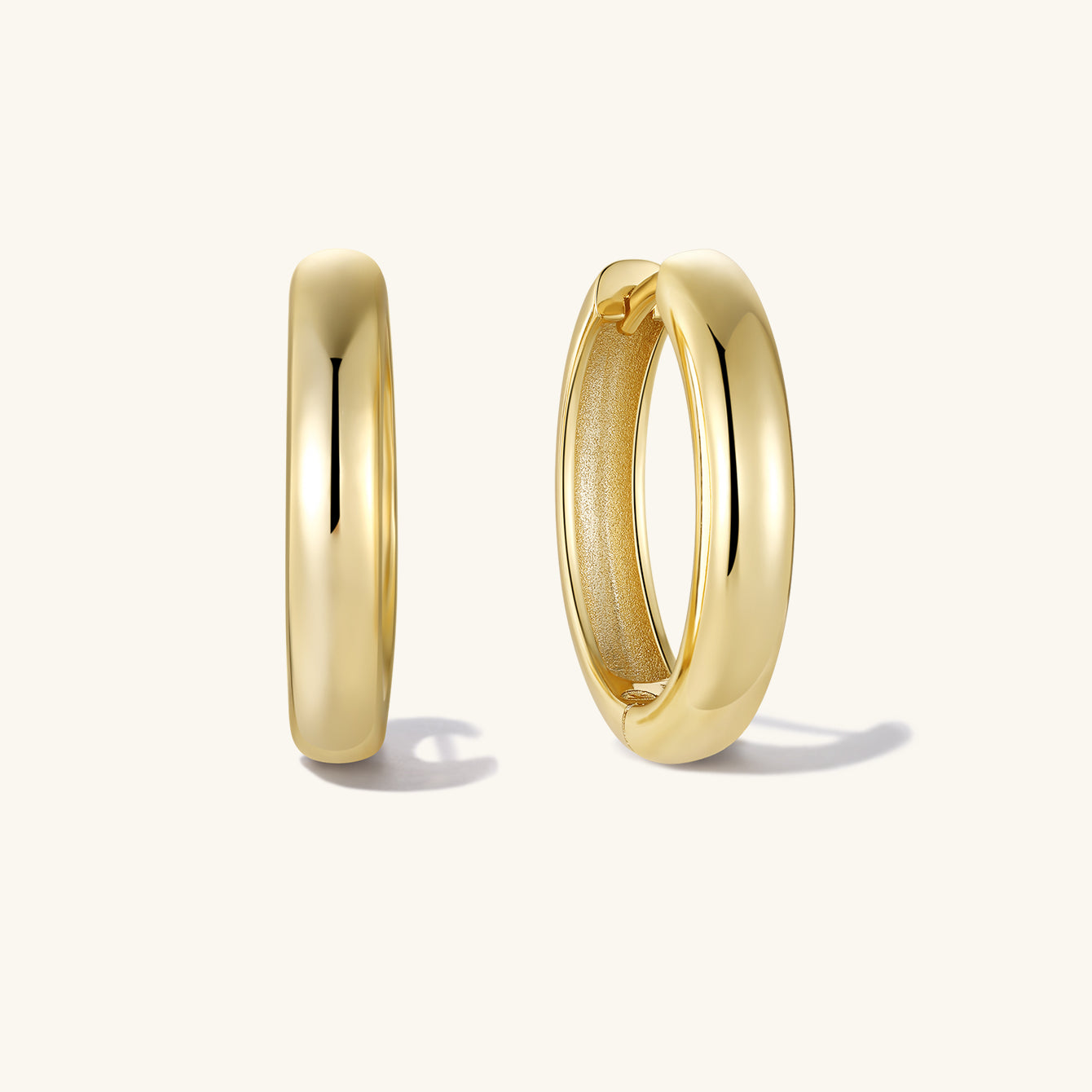 Essentials Tube Huggies in Gold Plated Sterling Silver