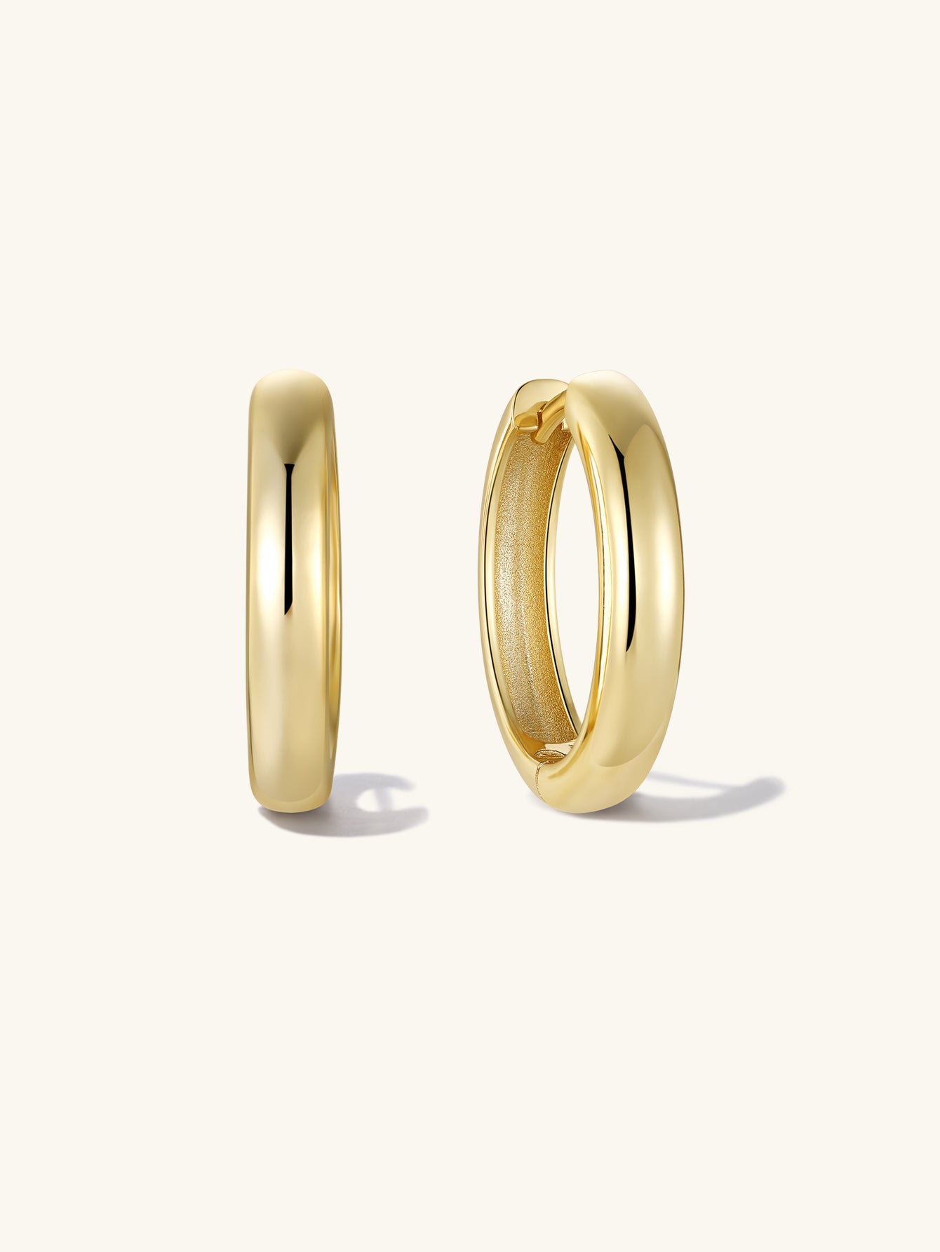 Essentials Tube Huggies in Gold Plated Sterling Silver