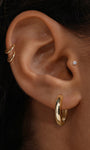 Kosiner Jewelry KOSINER Essentials 925 Sterling Silver Classic Thick Hoop