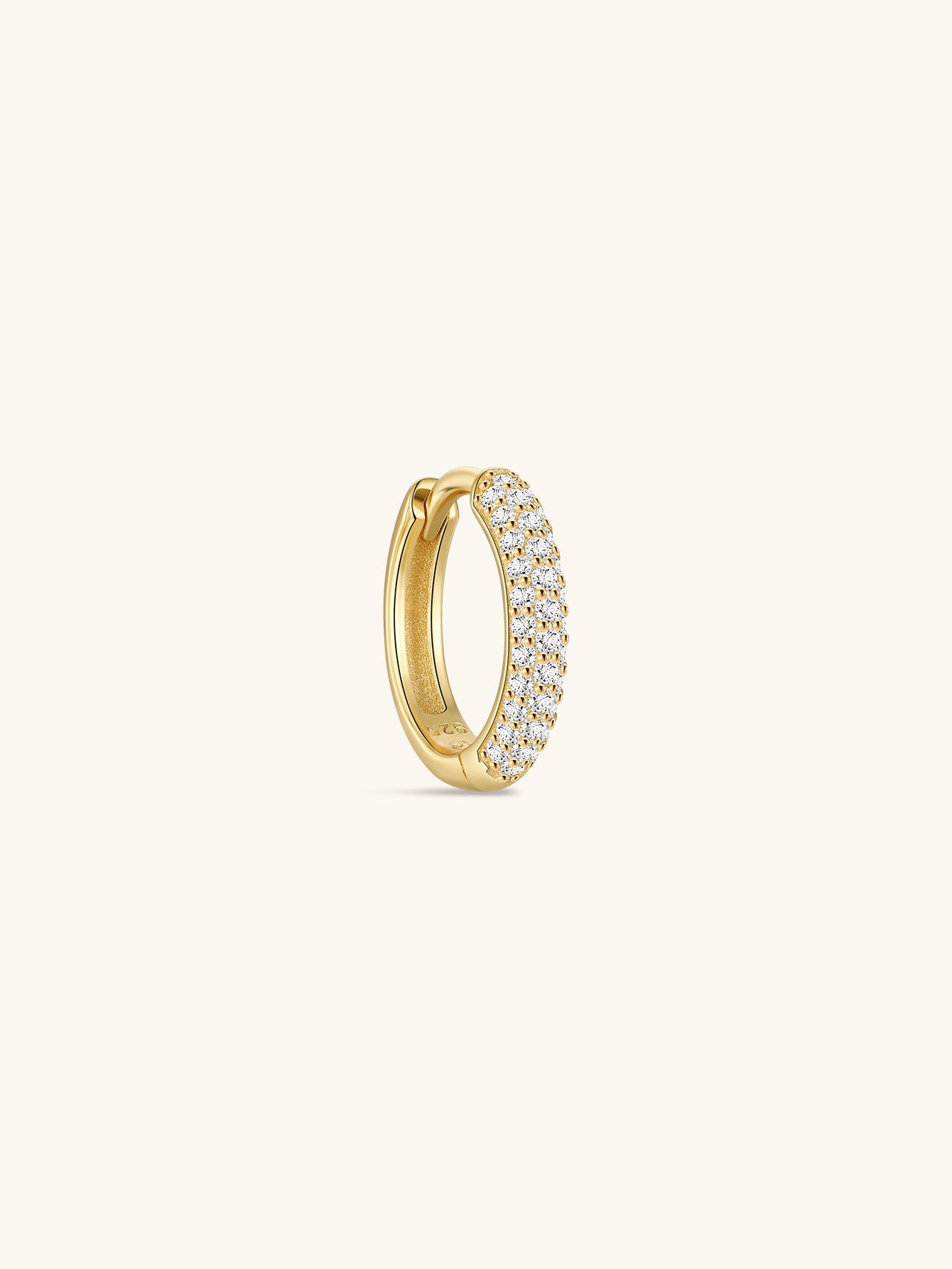 Kosiner Jewelry KOSINER Essentials 925 Sterling Silver Delicate Pave Hoop