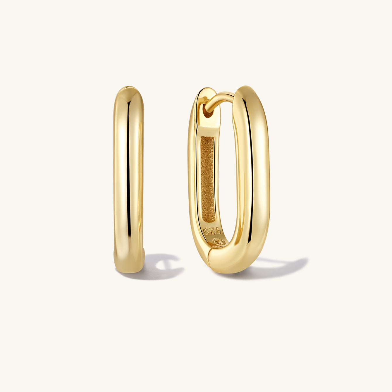 Essentials U Huggies in Gold Plated Sterling Silver