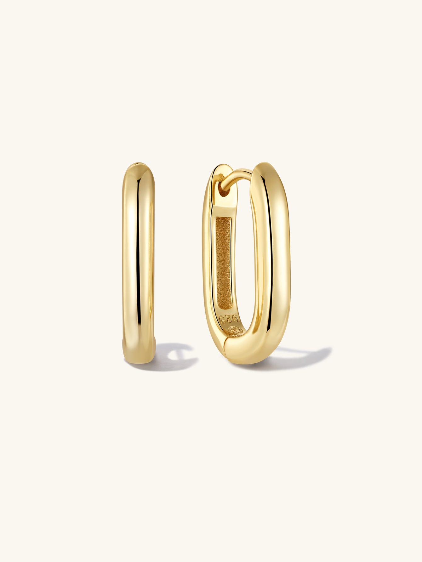 Essentials U Huggies in Gold Plated Sterling Silver