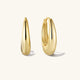 Essentials Oval Drop Huggies in Gold Plated Sterling Silver