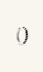 Kosiner Jewelry KOSINER Puzzle 925 Sterling Silver Zebra Stripe Hoop