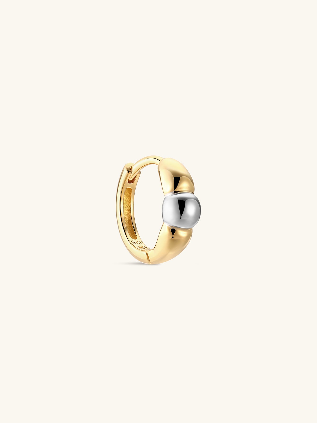 gioielli kosiner Perléa Two - Tone Huggies in argento sterling