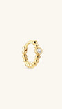gioielli kosiner Perléa Beaded CZ Huggies in argento sterling