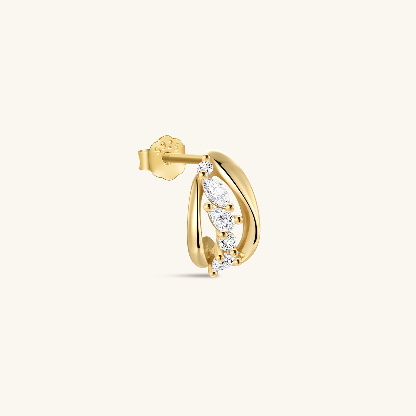 gioielli kosiner Borchie curve marchesa in argento sterling