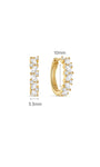kosiner jewelry The Marquise Pavé Hoops in Sterling Silver