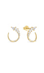 kosiner jewelry The Marquise Wrap Hoops in Sterling Silver