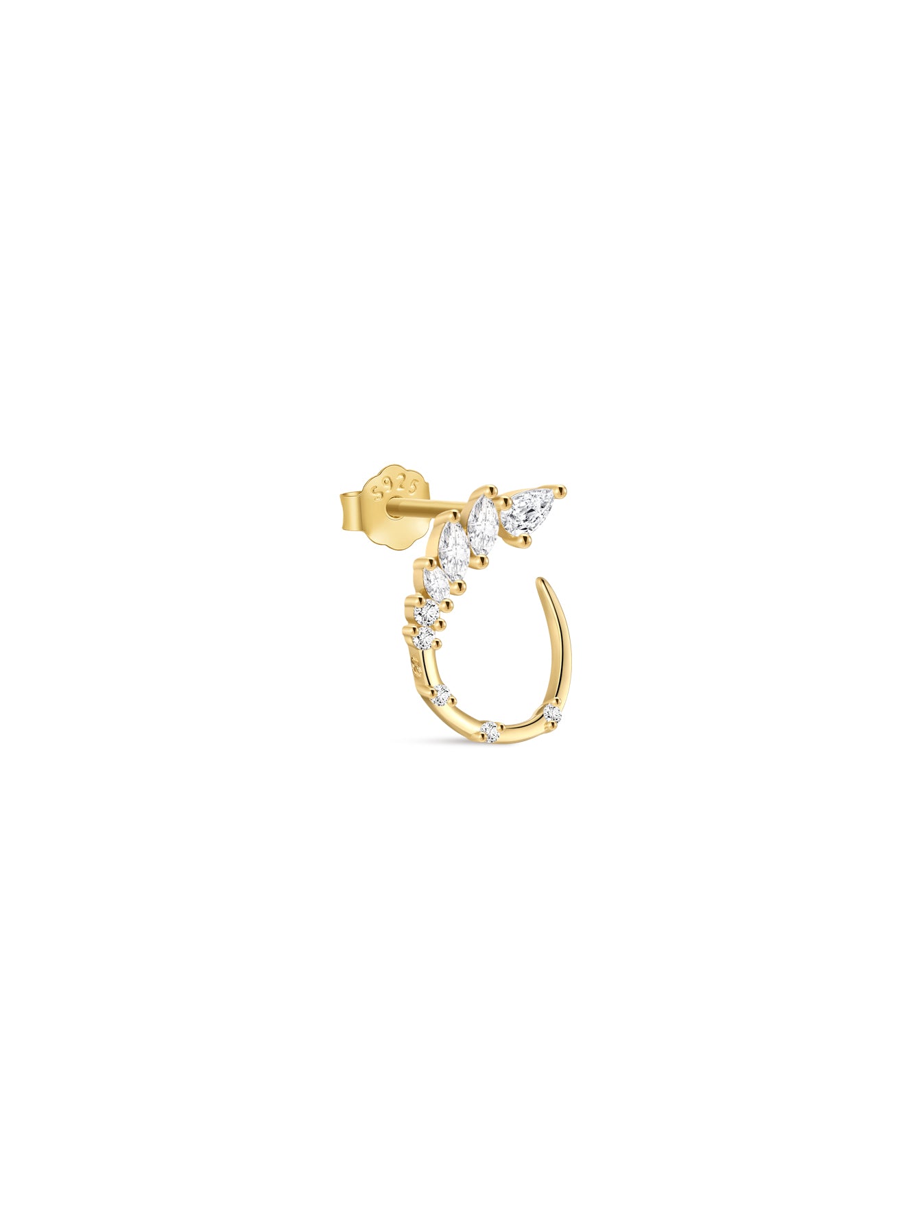 KOSINER Marquise Cerchio aperto a forma di ala marquise in argento sterling 925