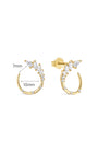 kosiner jewelry The Marquise Wrap Hoops in Sterling Silver