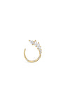 KOSINER ear stacked styling with 925 sterling silver marquise cz curved open hoop cartilage stud, multi-position helix lobe layered piercing jewelry