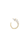 KOSINER ear stacked styling with 925 sterling silver marquise cz curved open hoop cartilage stud, multi-position helix lobe layered piercing jewelry