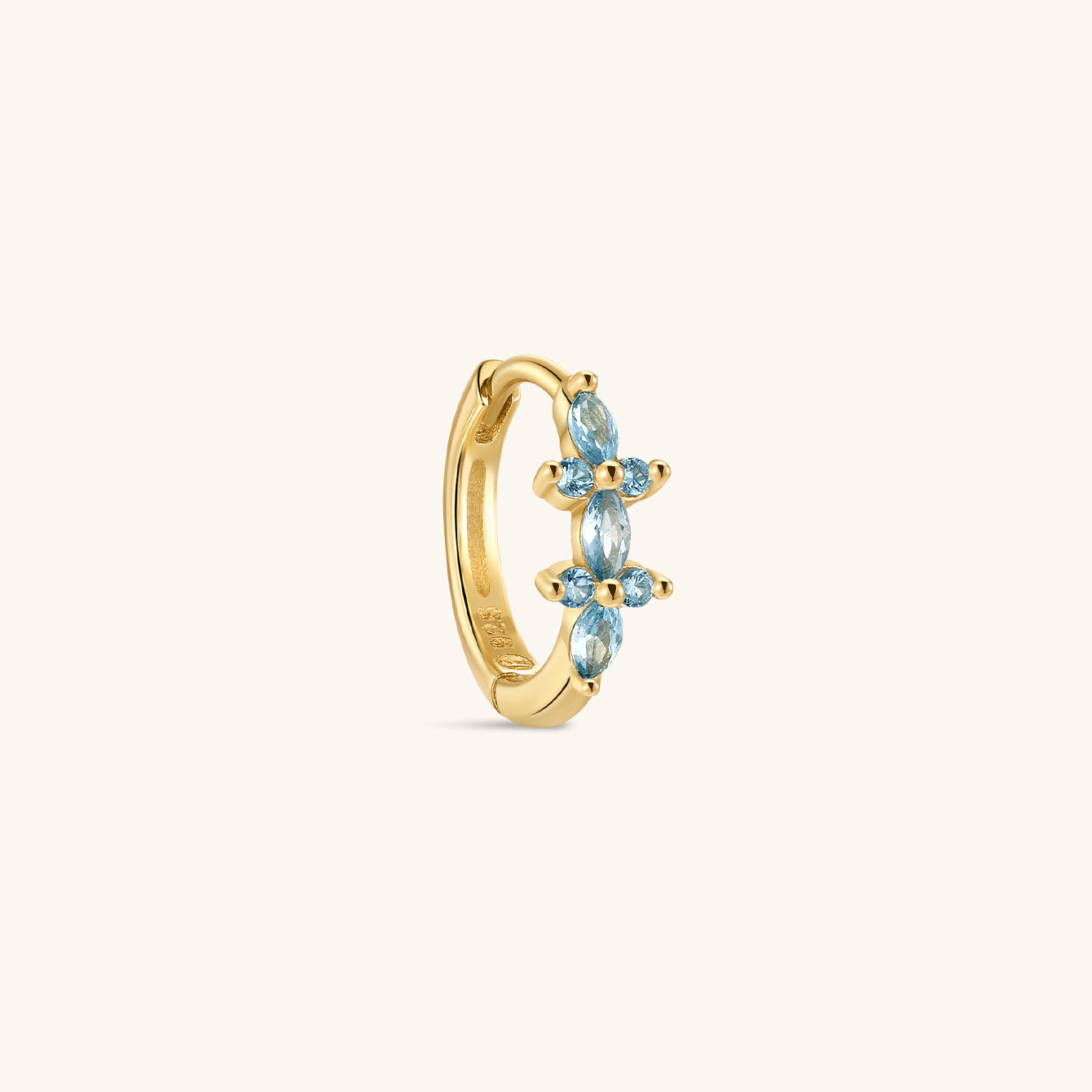 gioielli kosiner Gem Garden Acquamarina Marchesa Cerchi in argento sterling