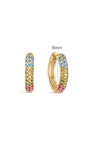 gioielli kosiner Gem Garden Cerchi in pavé multicolore in argento sterling