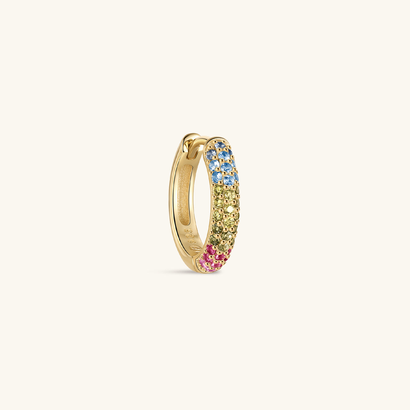 gioielli kosiner Gem Garden Cerchi in pavé multicolore in argento sterling