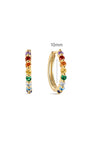 gioielli kosiner Cerchi Gem Garden Rainbow Pavé in argento sterling