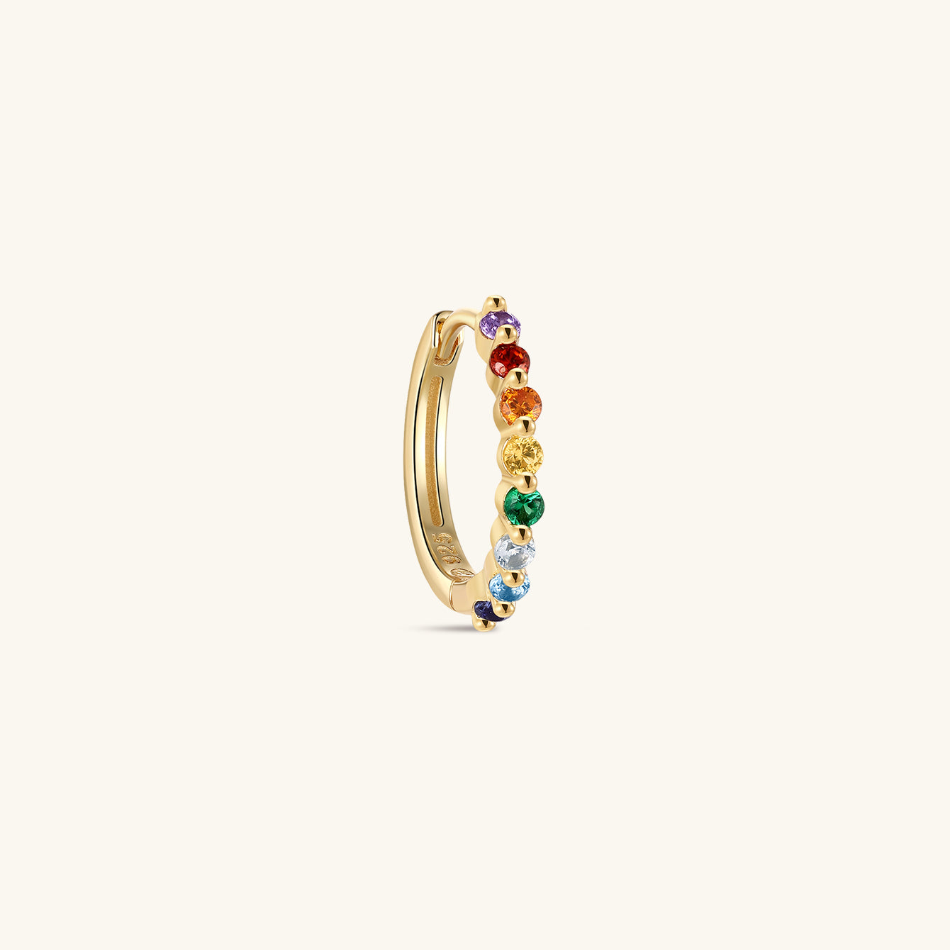 gioielli kosiner Cerchi Gem Garden Rainbow Pavé in argento sterling