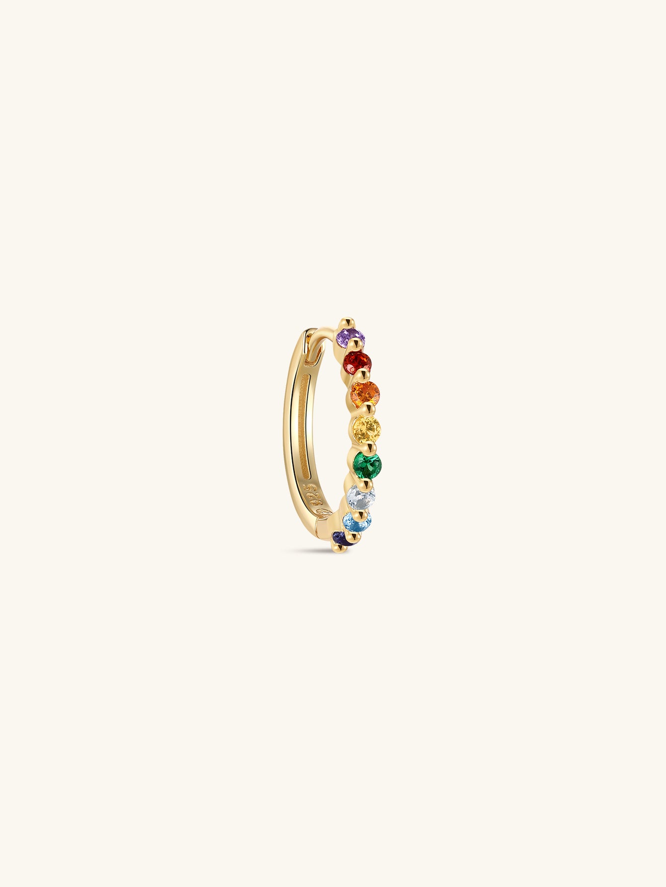 gioielli kosiner Cerchi Gem Garden Rainbow Pavé in argento sterling