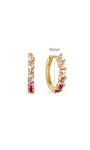 kosiner bijoux Gem Garden Twist CZ Huggie Hoops en argent sterling 925