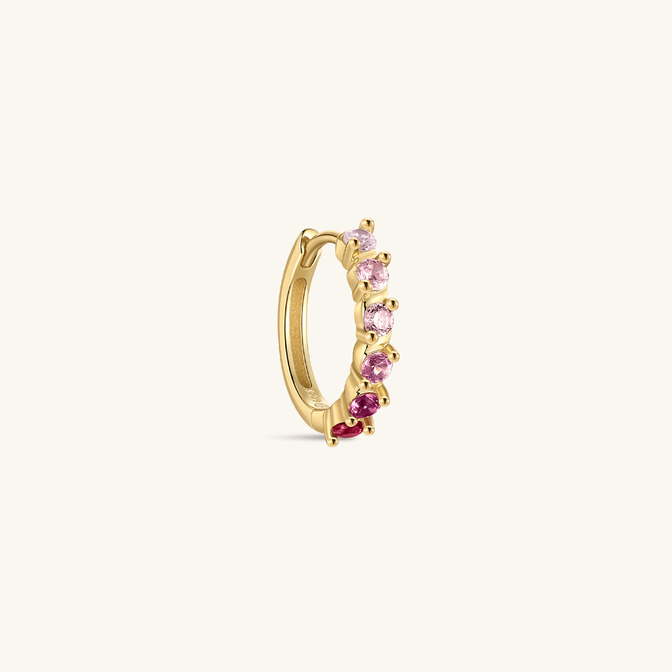 kosiner bijoux Gem Garden Twist CZ Huggie Hoops en argent sterling 925