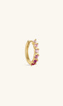 kosiner bijoux Gem Garden Twist CZ Huggie Hoops en argent sterling 925