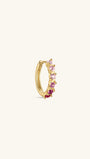 kosiner bijoux Gem Garden Twist CZ Huggie Hoops en argent sterling 925