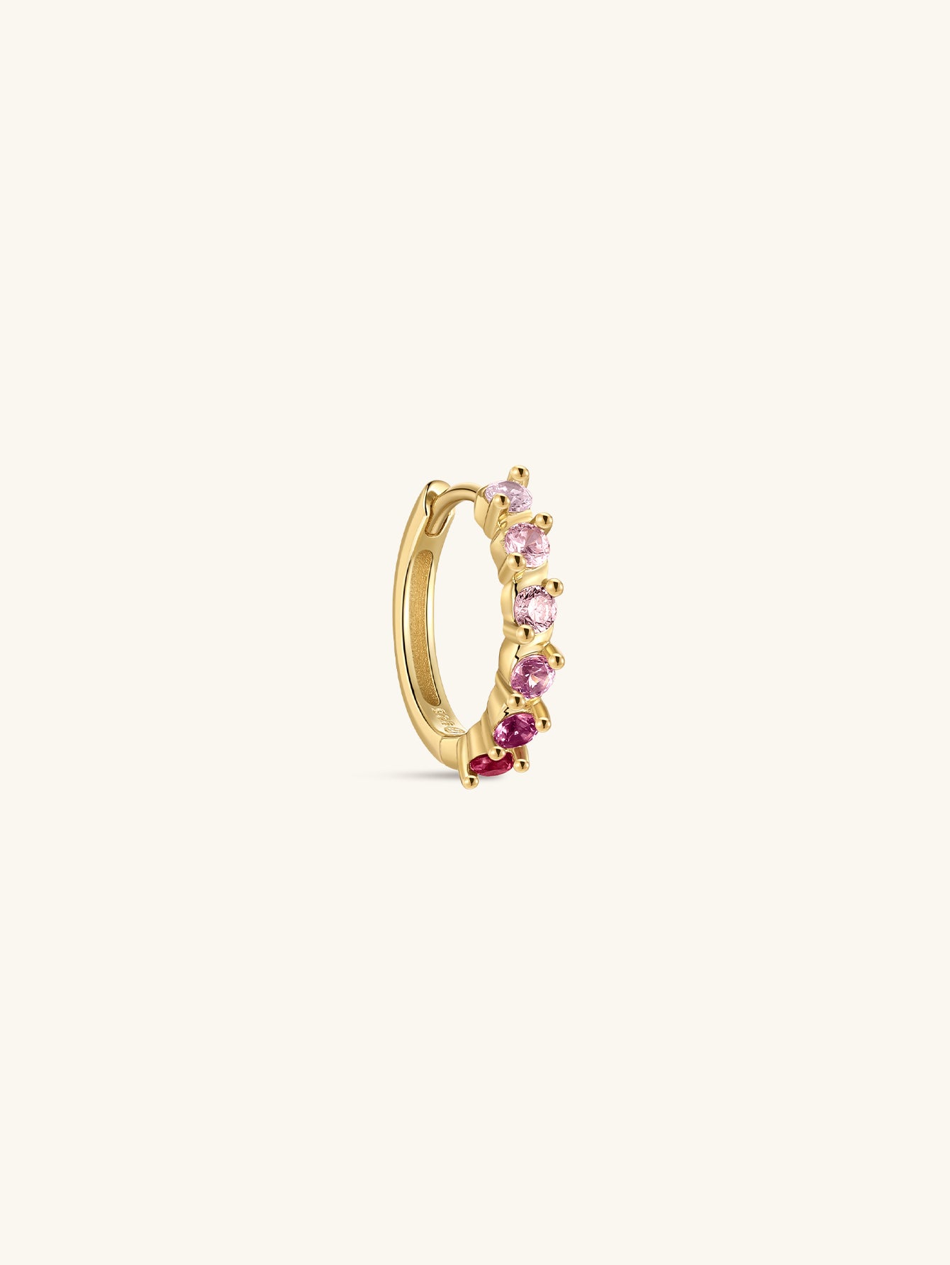 kosiner bijoux Gem Garden Twist CZ Huggie Hoops en argent sterling 925