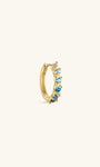 kosiner bijoux Gem Garden Twist CZ Huggie Hoops en argent sterling 925