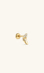 kosiner jewelry Orchard Banana Stud - 925 Sterling Silver Flat Back