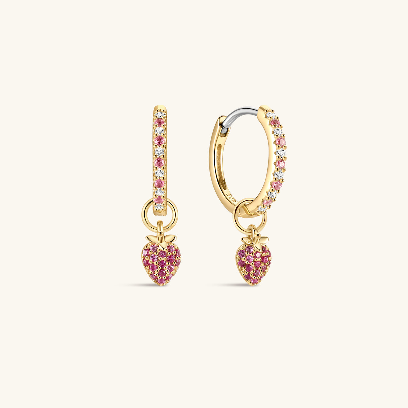 Orchard Strawberry 18K Gold Plated Hoop