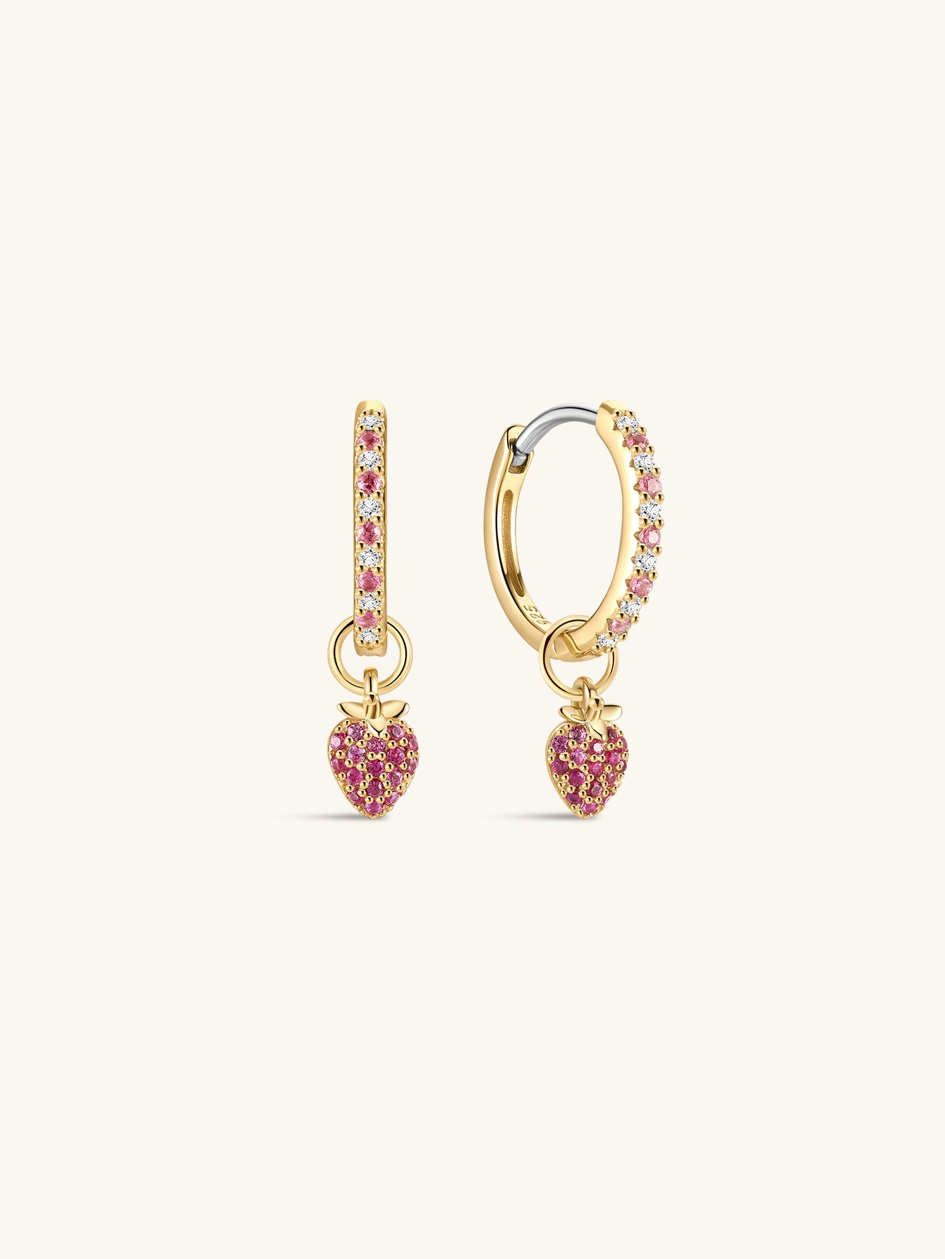 Orchard Strawberry 18K Gold Plated Hoop