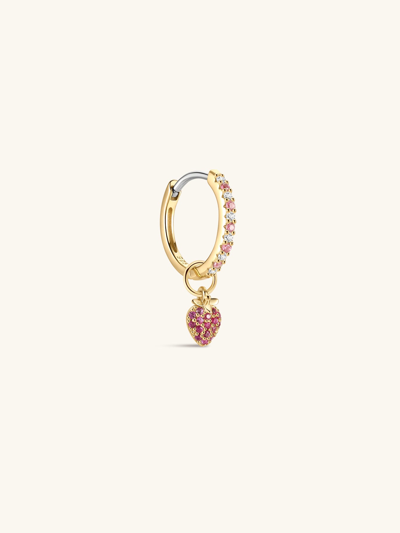 Orchard Strawberry 18K Gold Plated Hoop