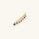 Rainbow CZ 18K Gold Plated Ear Climber