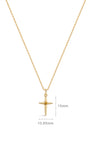 Kosiner Jewelry KOSINER 18K Gold Vermeil Birthstone Cross Chain Necklace