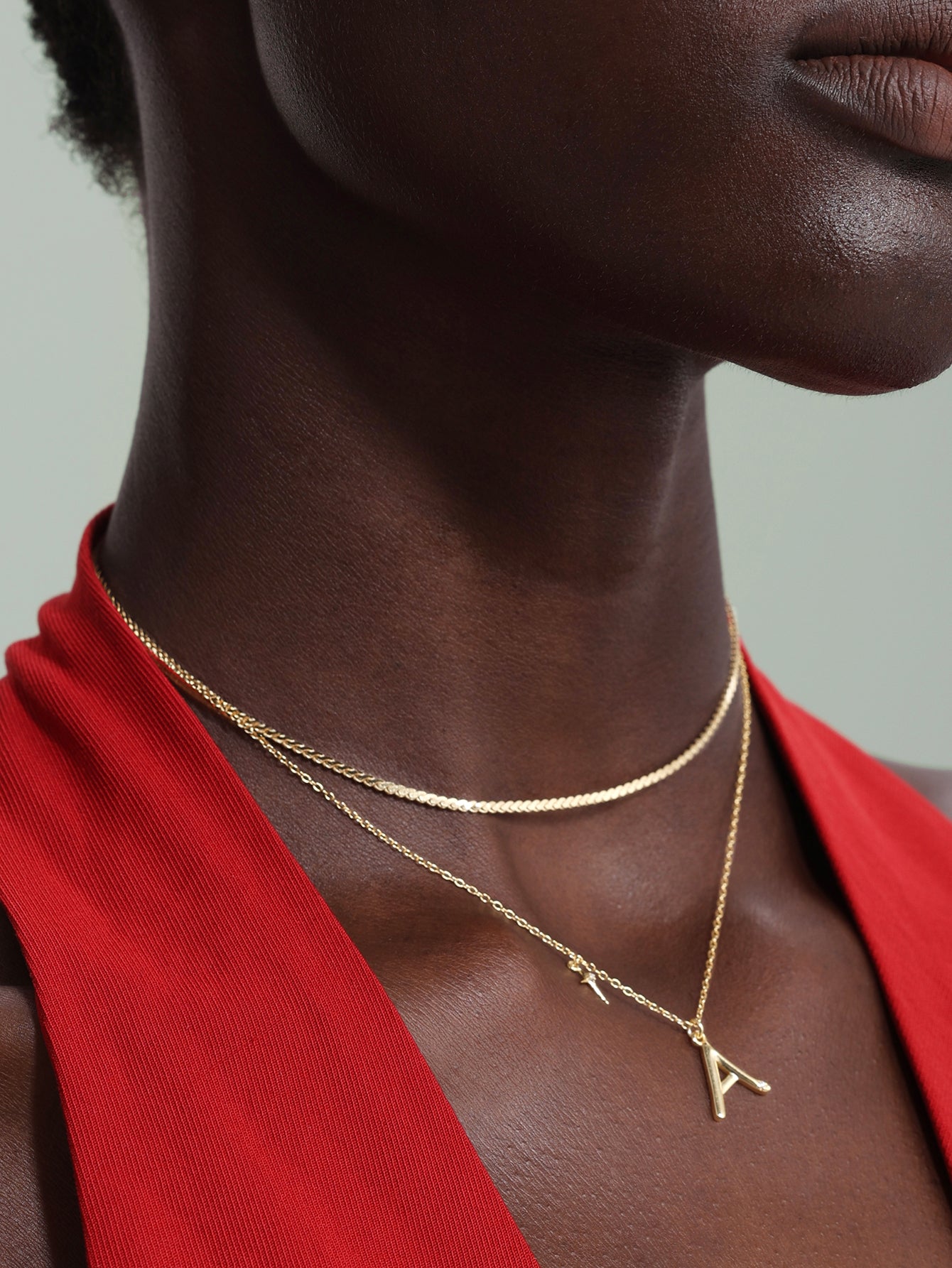 18k Gold Vermeil Initials Pendant Necklace