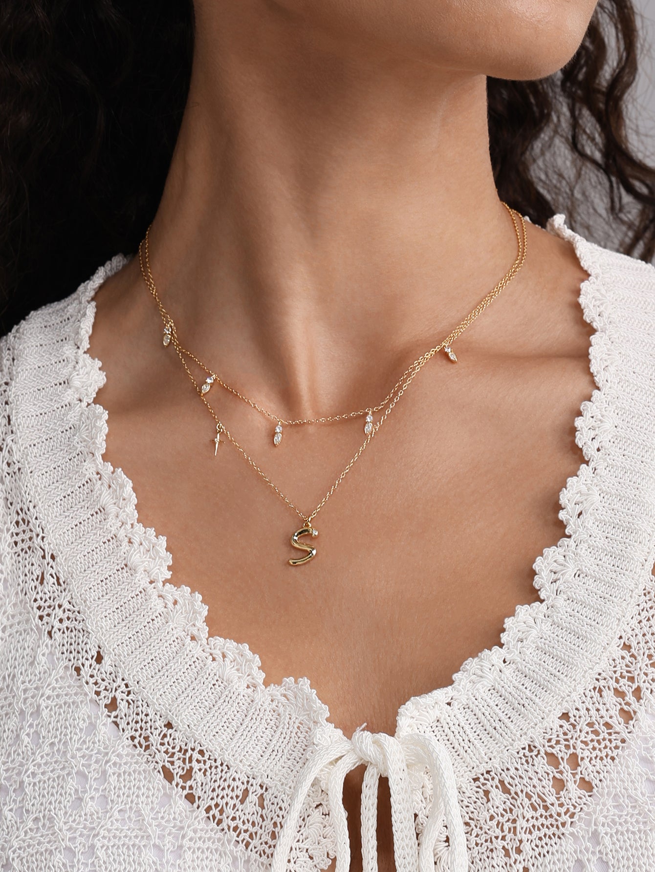 18k Gold Vermeil Flow Droplet Pendant Necklace