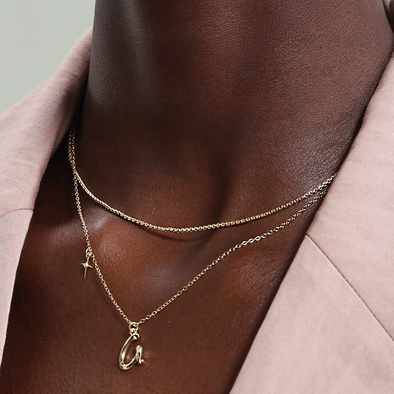Kosiner Jewelry KOSINER 18K Gold Vermeil Baby Box Chain Necklace
