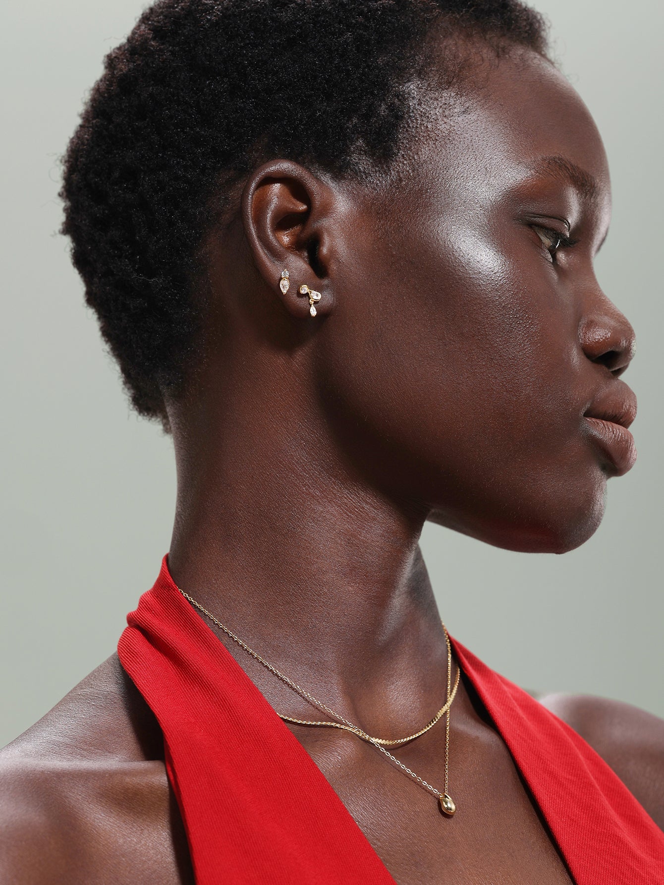 Borchie a goccia classiche in oro 18 carati Vermeil Flow