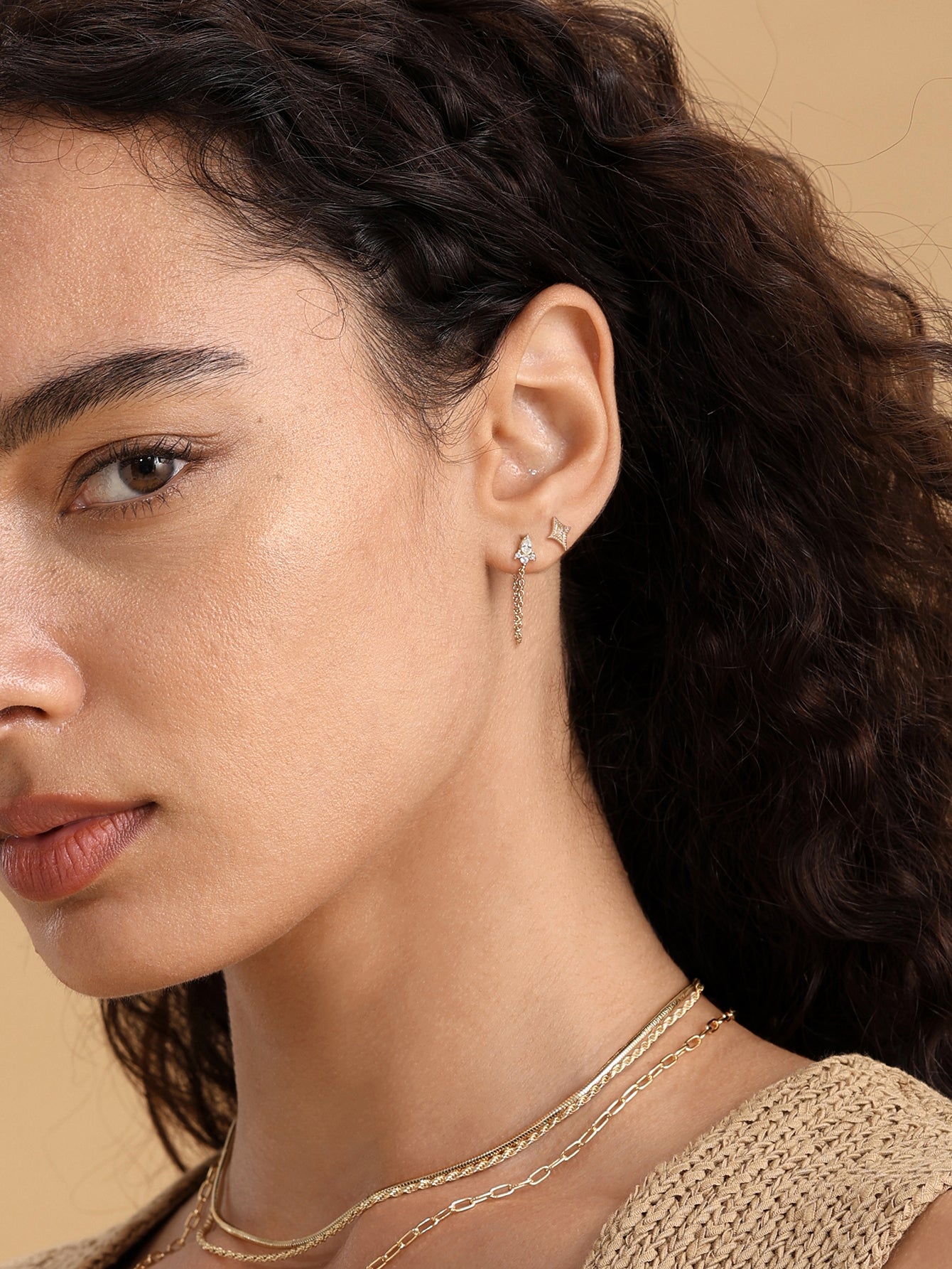 18K gouden Vermeil Flow druppel kwastjes