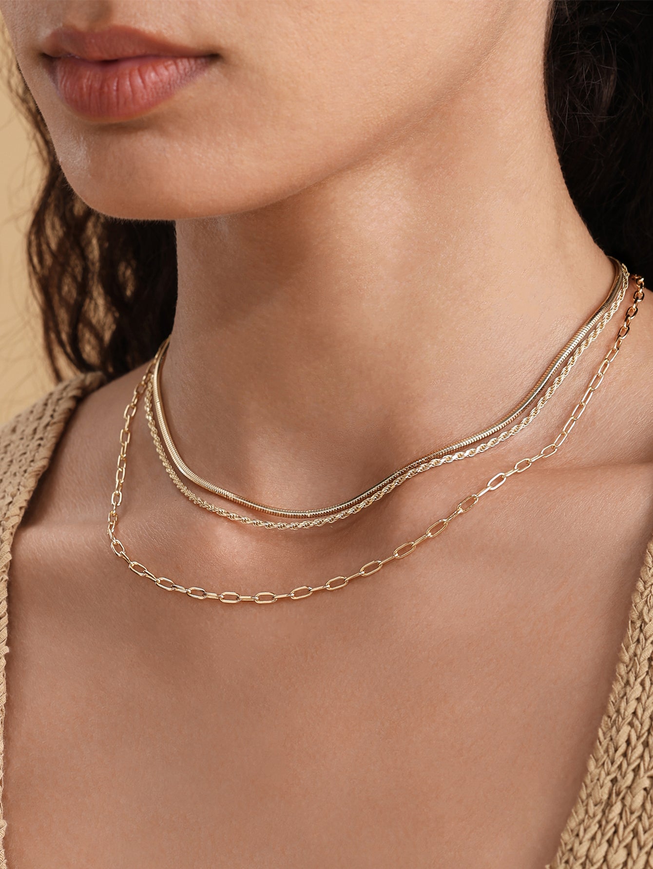 Kosiner Jewelry KOSINER 18K Gold Vermeil Boyfriend Bold Chain Necklace