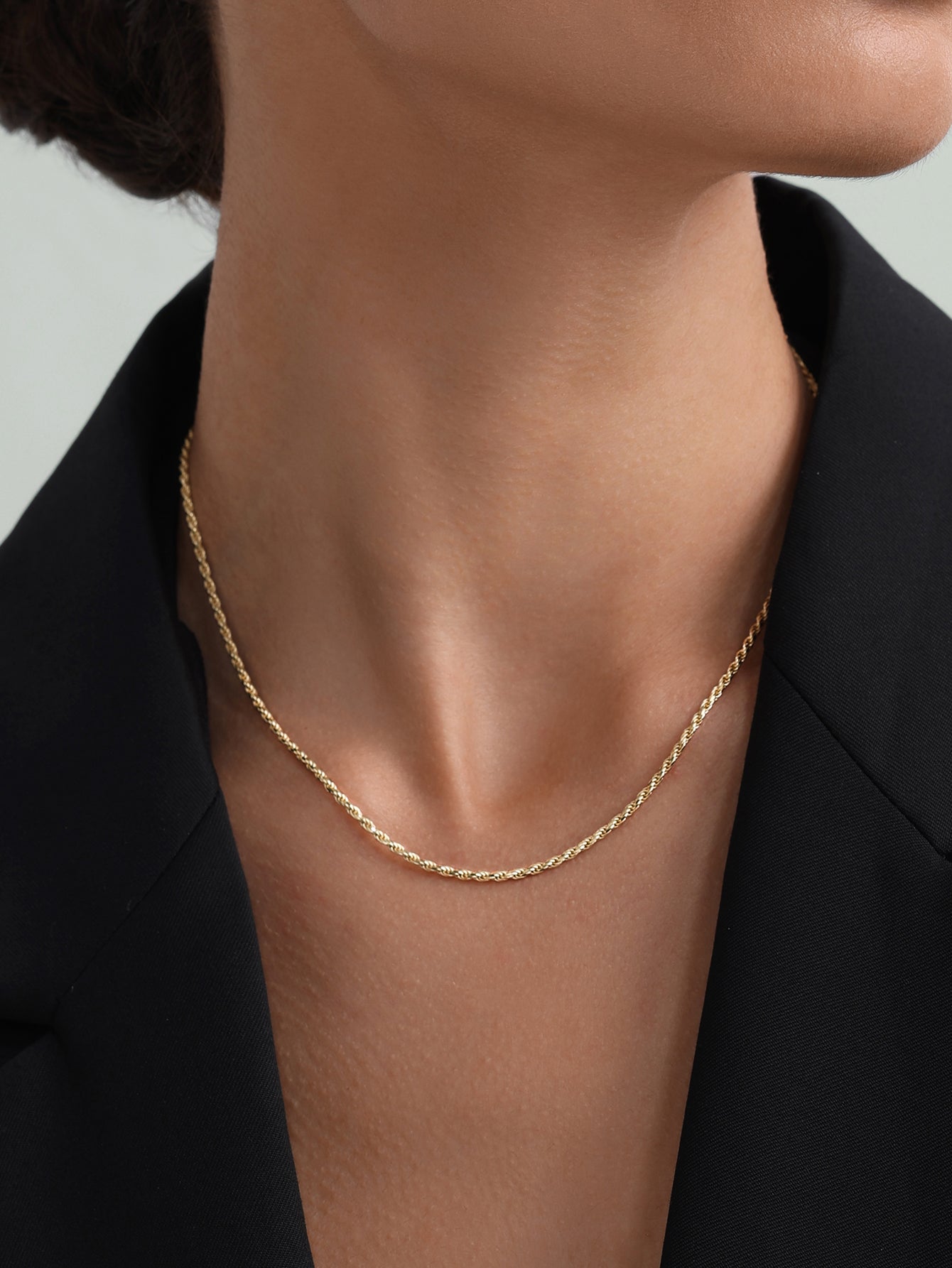 Collana a catena barbazzale in oro 18 carati vermeil