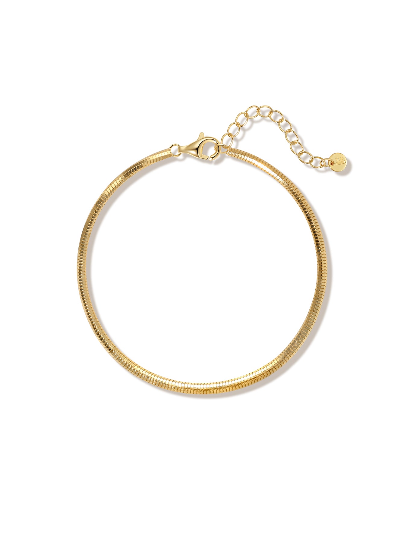 2,0 m langes Cobra-Armband aus 18-karätigem Gold-Vermeil