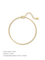 KOSINER 18K Gold Vermeil Cobra Chain Bracelet, Dainty Thin Snake Herringbone Adjustable Bracelet for Women, Minimalist Gold Stacking Bracelet