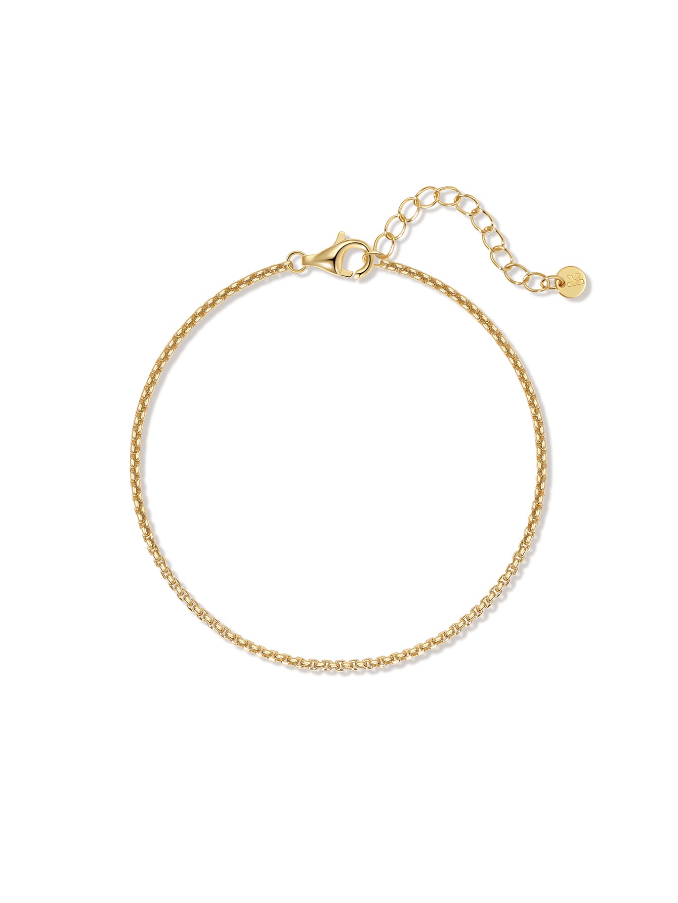 Pulseira Corrente Baby Box em Ouro Vermeil 18k