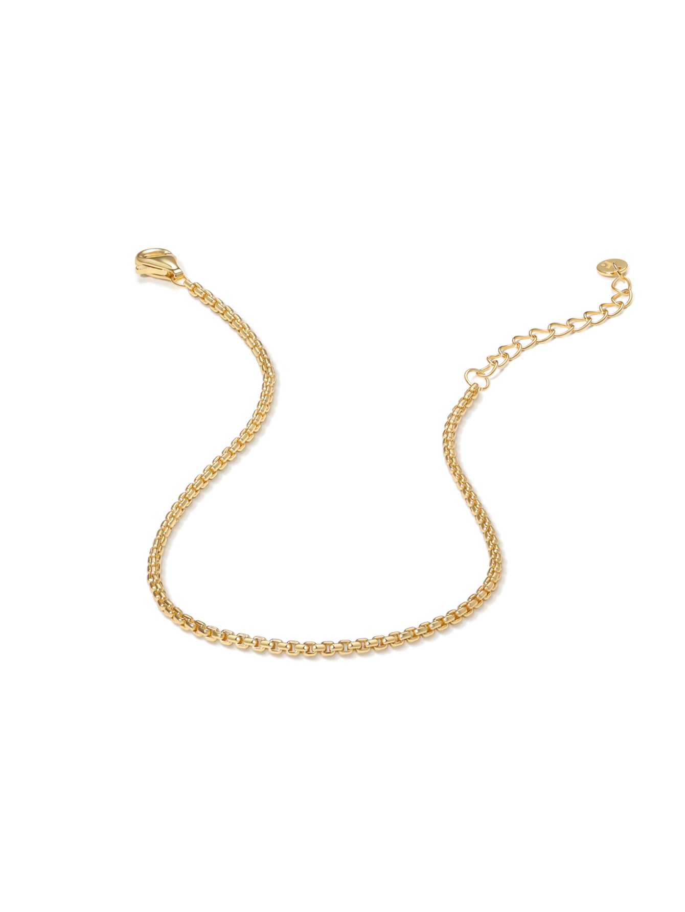 Pulseira Corrente Baby Box em Ouro Vermeil 18k